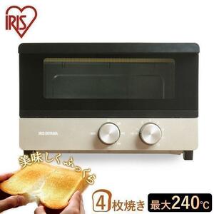 トースター 4枚 4枚焼き オーブントースター おしゃれ シンプル シャンパンゴールド POT-412FM-N アイリスオーヤマ (D) 一人暮らし YT520