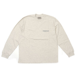 新品未使用 エッセンシャルズ ESSENTIALS 21FW 1POINT LOGO LS TEE-LT/OATMEAL-M