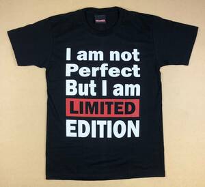 UNFLEDGED I am not Perfect But I am LIMITED EDITION 丸首Tシャツ L 未使用品 ブラック 両面プリント