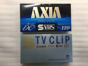  ■未使用 AXIA Scotch S-VHS テープ 120分×2本 ビデオテープ録画■ 