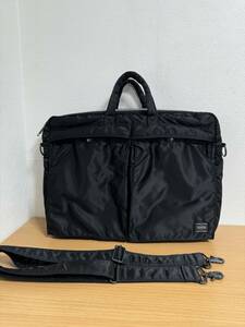 希少●極美品●ポーター PORTER 吉田カバン TANKER タンカー 2way BRIEFCASE ブリーフケース 黒 ブラック