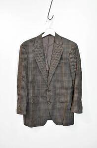 90s【CHAPS Ralph Lauren/チャップス ラルフローレン】ウール100% 2B テーラード ジャケット ブレザー チェック柄 ヴィンテージ古着VINTAGE