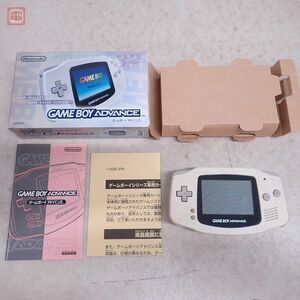 動作品 シリアル一致 GBA ゲームボーイアドバンス 本体 AGB-001 ホワイト ニンテンドー 任天堂 Nintendo 箱説付【10