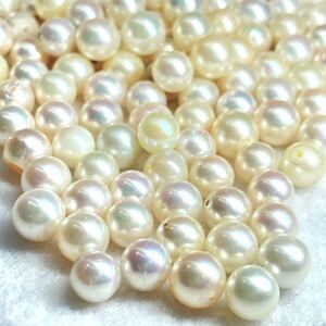 1円〜!!◯アコヤ本真珠おまとめ501.5ct◯j 約100.3g 約7.0-8.0mm 裸石 宝石 jewelry pearl パール 真珠 あこや 片穴 両穴 w2 マ38