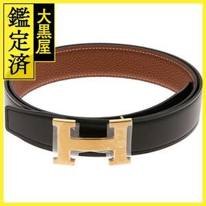 HERMES　エルメス　Hベルト　32ｍｍ　ボックスカーフ　トゴ　ブラック　ゴールド　H064544CM2M 100cm 【472】HG