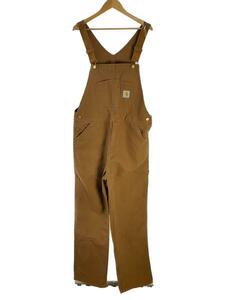 Carhartt◆オーバーオール/34/コットン/BRW/無地/BIB OVERALL