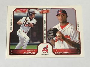 CC サバシア ロベルト アロマー C.C. SABATHIA ROBERTO ALOMAR 2002 UD UPPER DECK VICTORY #83 YANKEES INDIANS やや難有り 即決