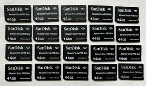 ★送料無料★ SanDisk/memory stick pro duo 4GB 20枚まとめ売り メモリースティック/PSP/メモリーカード フォーマット済み動作品