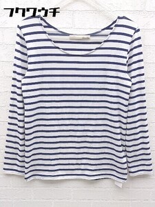 ◇ Spick&Span スピック＆スパン POUR FEMME ボーダー 長袖 Tシャツ カットソー ホワイト ネイビー レディース