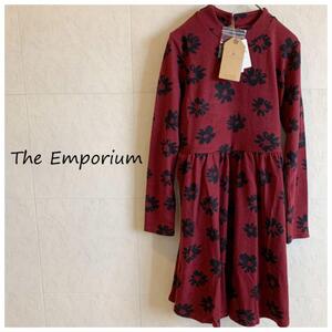 新品★The Emporium ワインレッド　花柄ワンピース　ワールド 799