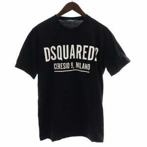 ディースクエアード DSQUARED2 22SS CERESIO 9 COOL TSHIRT Tシャツ カットソー ロゴ プリント 半袖 L 黒 ブラック