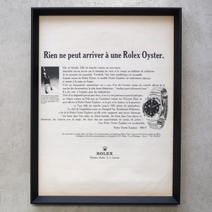 ROLEX ロレックス 1966年 エクスプローラー 1 EXPLORERⅠ腕時計 フランス ヴィンテージ 広告 額装品 コレクション フレンチ ポスター 稀少