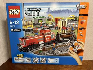 《1円〜》LEGO レゴCITY シティ レッドカーゴトレイン　3677 新品　未開封