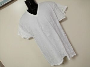 kkaa977 ■ グンゼ ■ Tシャツ カットソー トップス シンプル 半袖 Vネック コットン 白 LL XL