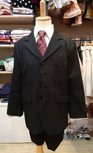 【58%OFF&送料無料】BLUECROSS☆入学用 フォーマル スーツ2点SET ピンストライプ 120cm