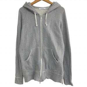 ノンネイティブ nonnative 16SS DWELLER HOODED FULL ZIP ダブルジップパーカー フーディ ダメージ加工 グレー 1 約Sサイズ