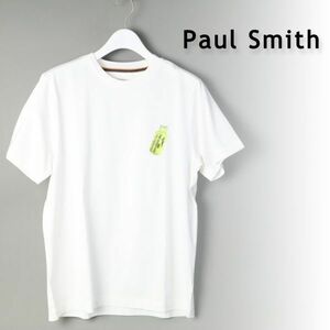438 新品 Paul Smith ポールスミス インクボトル プリント Tシャツ メンズ 半袖Tシャツ ホワイト M