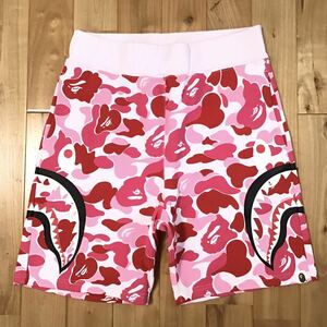 ABC camo Pink シャーク スウェットハーフパンツ Mサイズ a bathing ape shark sweat shorts BAPE エイプ ベイプ ABCカモ ピンク i287