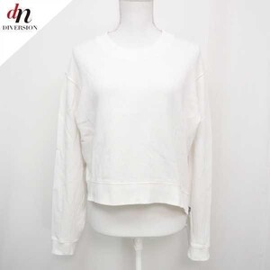 14SS Acne Studios アクネストゥディオズ BIRD Z FLEECE コットン 長袖 サイドジップ スウェット シャツ WHITE S