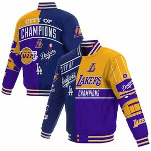 BD88)JH DESIGN Los Angeles Champions City LAKERS×DODGERSジャケット/NBA/MLB/スタジャン/レイカーズ/ドジャーズ/3XL