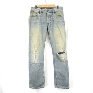 イタリア製★ディーゼル/DIESEL★クラッシュ/デニムパンツ/ジーンズ【メンズ30/股下85cm/ボタンフライ】Pants/Trouser◆pBH578