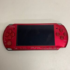 営YY25-60Y SONY ソニー PlayStation Portable プレイステーションポータブル PSP-3000 レッド ゲーム 充電器なし 動作未確認 ケースあり