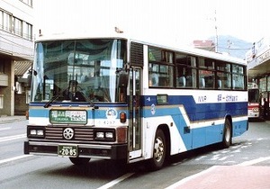 【 バス写真 Lサイズ 】 西鉄 懐かしのS型1987年式 ■ 4237北九州22か2085