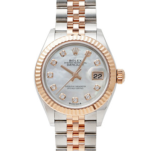 ロレックス ROLEX デイトジャスト 28 279171NG ホワイト/10PD文字盤 新品 腕時計 レディース
