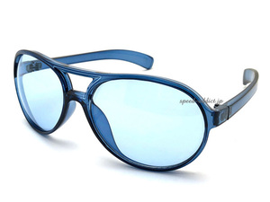 セルフレーム SEMI AUTO TEARDROP SUNGLASS BLUE CLEAR × LIGHT BLUE/セミオートティアドロサングラスuvブルークリアフレーム芸能人着用