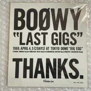 【 非売品 未使用 】 BOOWY LAST GIGS ステッカー ■ EP レコード 付録 【 ステッカーのみ 】 松1116