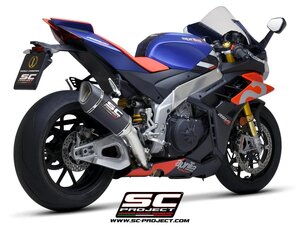 【国内在庫】SC-PROJECT SCプロジェクト SC1-Rスリップオンサイレンサー 排気バルブ付リンクパイプ APRILIA RSV4 FACTORY 