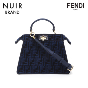 フェンディ FENDI ハンドバッグ ピーカブー ブルー　ブラック