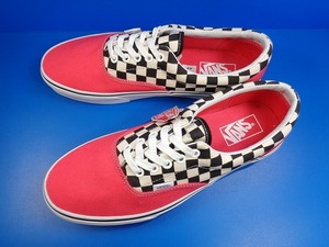 10852■新品 タグ付き VANS ERA バンズ エラ ブロック チェック 黒 白 ピンク US 9.5 27.5 cm 721356 SK-8 ビンテージ