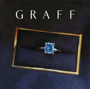 【GRAFF】1.26ct SI-2 Fancy Vivid Blue 天然 ブルーダイヤモンド K18WG ホワイトゴールド リング【GIA鑑定書付】