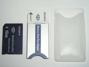 5058●● SONY Memory Stick Duo Adaptor（MSAC-M2）+ Duo(16MB）、ソニー純正品 ●01