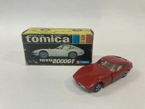 トミカ ミニカー　No5 トヨタ2000GT（赤）1Aホイール　箱付き