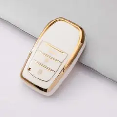 トヨタ スマートキーケース TPU キーカバー 白金 3ボタン ハリアー