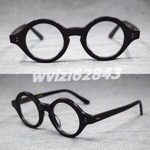 MI080:★人気★ヴィンテージハンドメイド　スモール38mm　ラウンドフルリム　老眼鏡アセテート