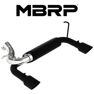 MBRP 2007-2018 ジープ ラングラー JK 2ドア 4ドア アンリミテッド 3.8L 3.6L アクスルバック エキゾースト ブラックTip 正規輸入品