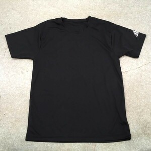 KE1108　adidas　アディダス　プラシャツ　ドライ　半袖Tシャツ　黒　Lサイズ　