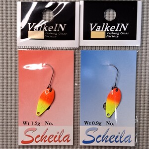 ValkeIN ヴァルケイン Scheila シャイラ 0.9g 1枚 1.2g 1枚 合計2枚 F.SO1ホロリウム スプーン エリアトラウト管釣り