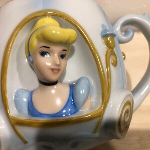 シンデレラ　マグカップ　馬車　ディズニー　Sinderella Disney　小物入れ　容器　陶器　雑貨　置物　ビンテージ　レトロ　管理001