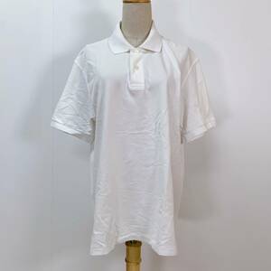 S2685 UNIQLO ユニクロ メンズ ポロシャツ 半袖 人気 XL 白 無地 万能 シンプルデイリーカジュアル サイドスリット