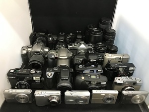 ■ジャンク品扱い Nikon Canon PENTAX MINOLTA OLYMPUS SONY LUMIX 等 カメラ レンズ 等 まとめ セット