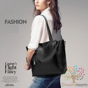 simple レザートート BAG 【ブラック】革 レザー 合皮 ハンドバッグ 海外セレブ K-080-3