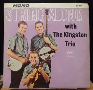 【CF041】THE KINGSTON TRIO「String Along (ストリング・アロング)」, 60 JPN mono 赤盤/ペラジャケ/初回盤　★フォーク