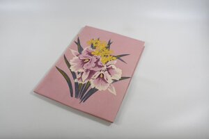 名古屋帯 手描き 花 正絹 塩瀬 富 作家 帯丈31.5cm ★着物屋 ne-11861 桜庭呉服店