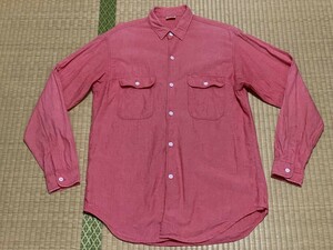 経年ダメージ】LEVIS SHIRT FAMILY／リーバイス シャツ ファミリー シャンブレー長袖シャツ M　