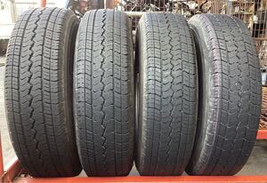 185/75R15 106/104L LT 4本 トーヨー V-02e 2022年製 バリ溝 中古(110188 110189 K1604) TOYO ハイエース ジャストロー バン 小型 トラック