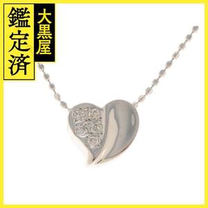 JEWELRY　ノンブランドジュエリー　貴金属・宝石　ネックレス　K18ホワイトゴールド　ダイヤモンド0.05ct　2.0g【205】